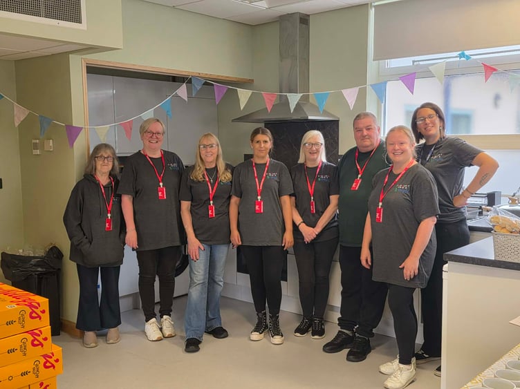 The newly refurbished facilities at Llandrindod Wells Community Fridge were on show during its opening morning