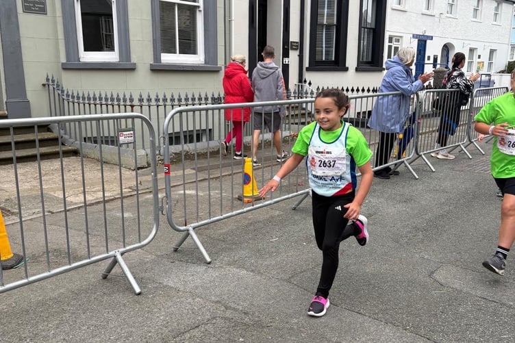 Millie hits her stride during the IronKids challenge