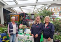 Old Railway Line Garden Centre raise £180 for Brecon Foodbank through raffle