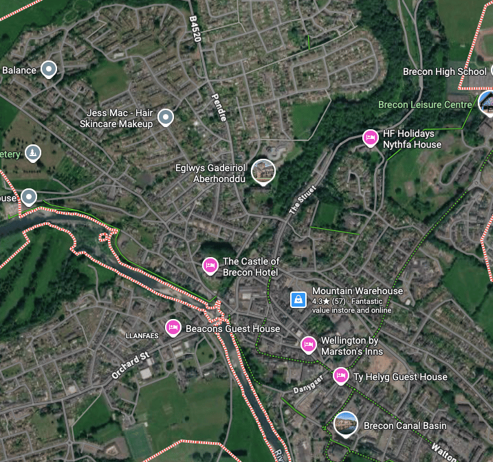 Brecon map
