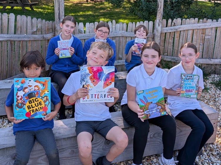 Llangattock Church in Wales School Council members celebrate the good news
