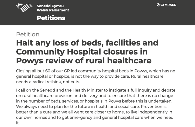 A Senedd petition calling for a review of rural healthcare in Powys has attracted more than 6,000 signatures ahead of next week’s consultation