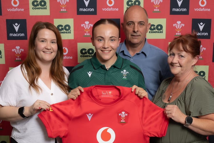 17.09.26. Wales Women Rugby Match Jersey Presentation - during the presentation of match jerseys ahead of the WXV match against South Africa