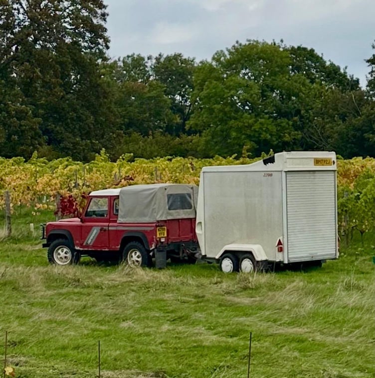 An appeal has been made after a Land Rover Defender was stolen overnight from a family farm in Presteigne.