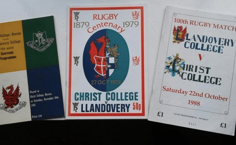Three commemorative programmes marking the 75th match in 1973, the centenary fixture in 1979 and the 100th match in 1988