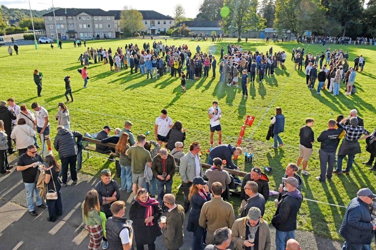 The scene after the game