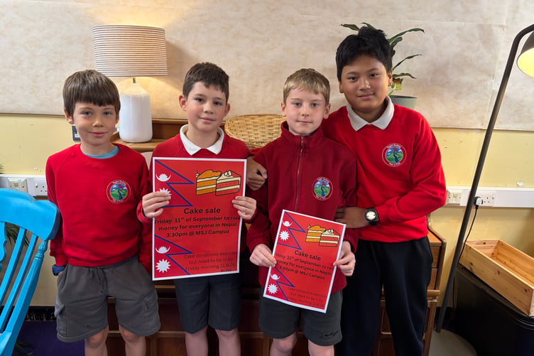 Ysgol Golwg Pen y Fan cake sale Cai Powell