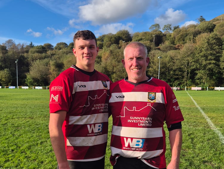 Alan Taylor made Brecon Athletic history alongside his son Owain Evans-Taylor when they played together for the senior team against Pontycymmer