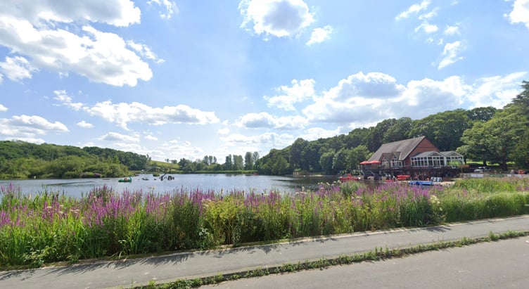 Llandrindod Wells Lake, where plans to change the one-way traffic system have attracted four objections