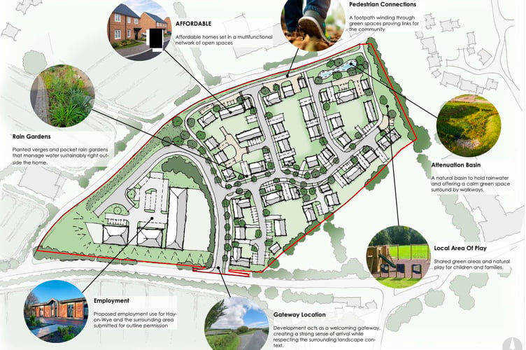 A graphic showing plans for the Gipsy Castle Lane development