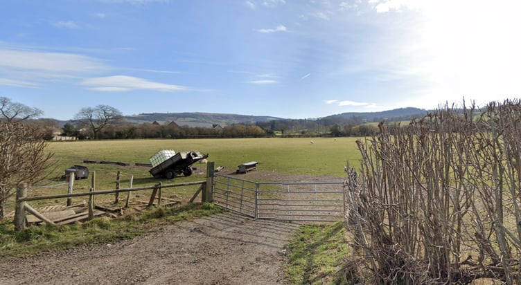 The site at Gipsy Castle Lane, on the outskirts of Hay-on-Wye, where 84 homes and a mini-industrial estate could be built