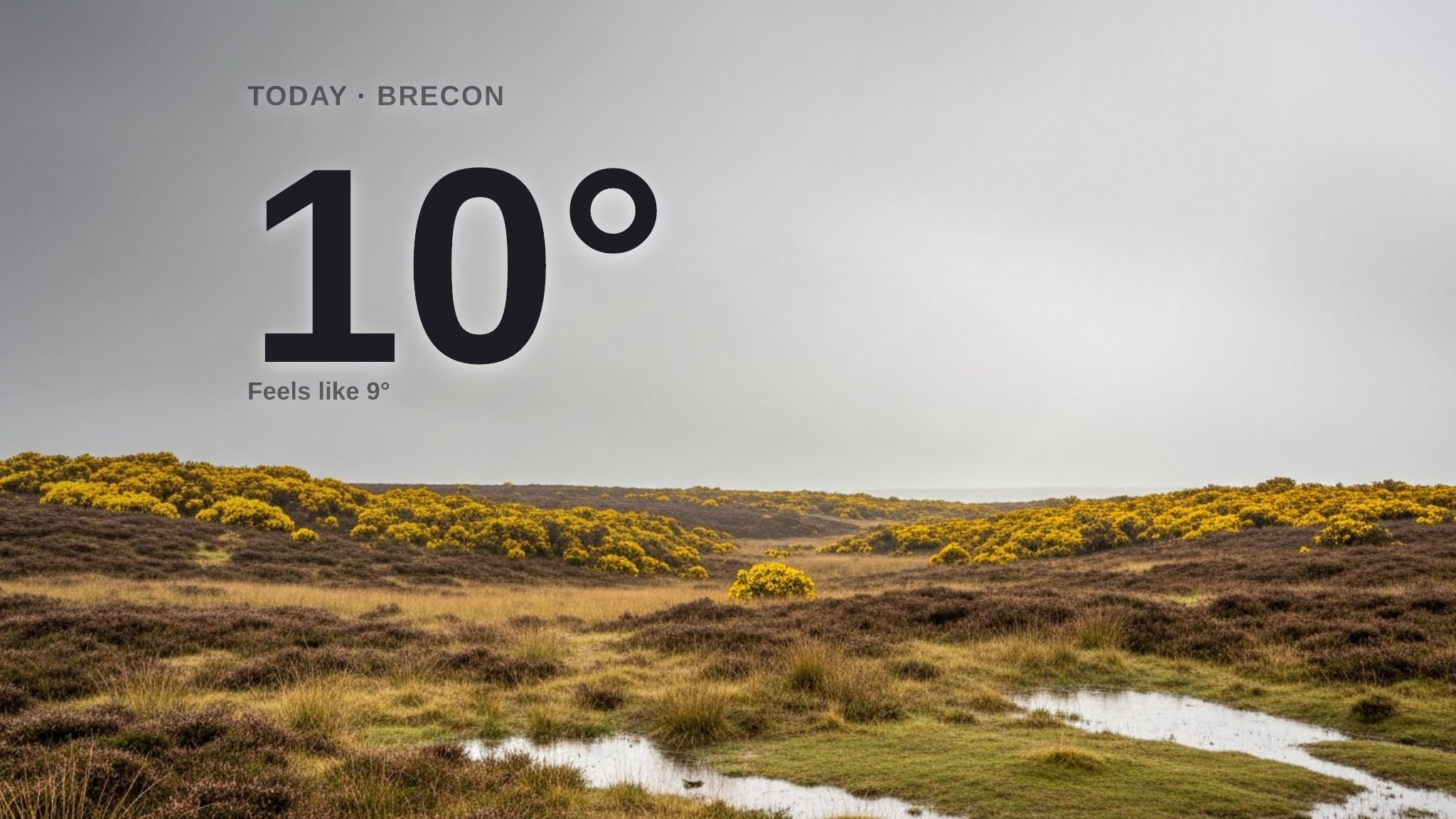 Rain on the way for Brecon today - here's your Tuesday forecast