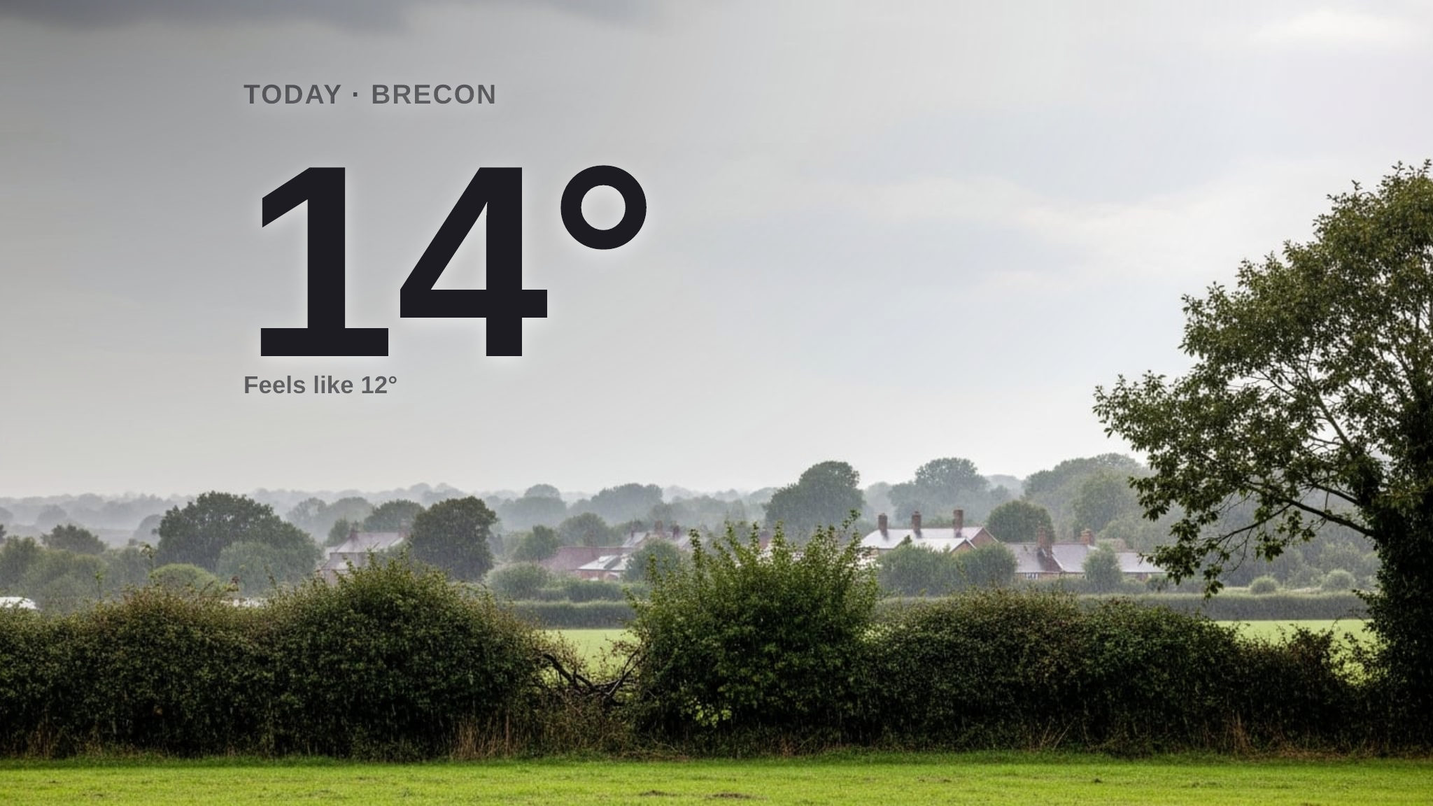 Rain on the way for Brecon today - here's your Wednesday forecast