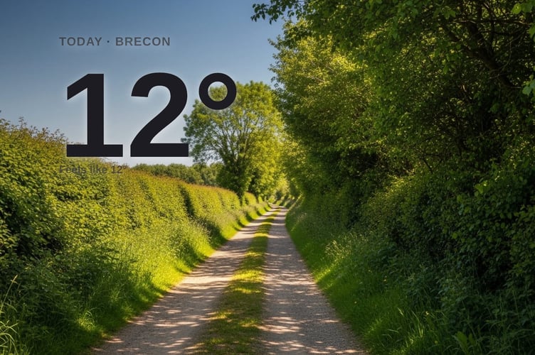 Brecon weather: sunny Saturday with little chance of rain and a high of 13°C