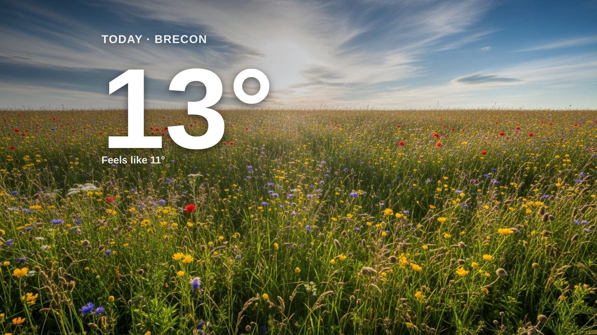 Clouds and sun share the sky for Brecon today - here's your Saturday forecast